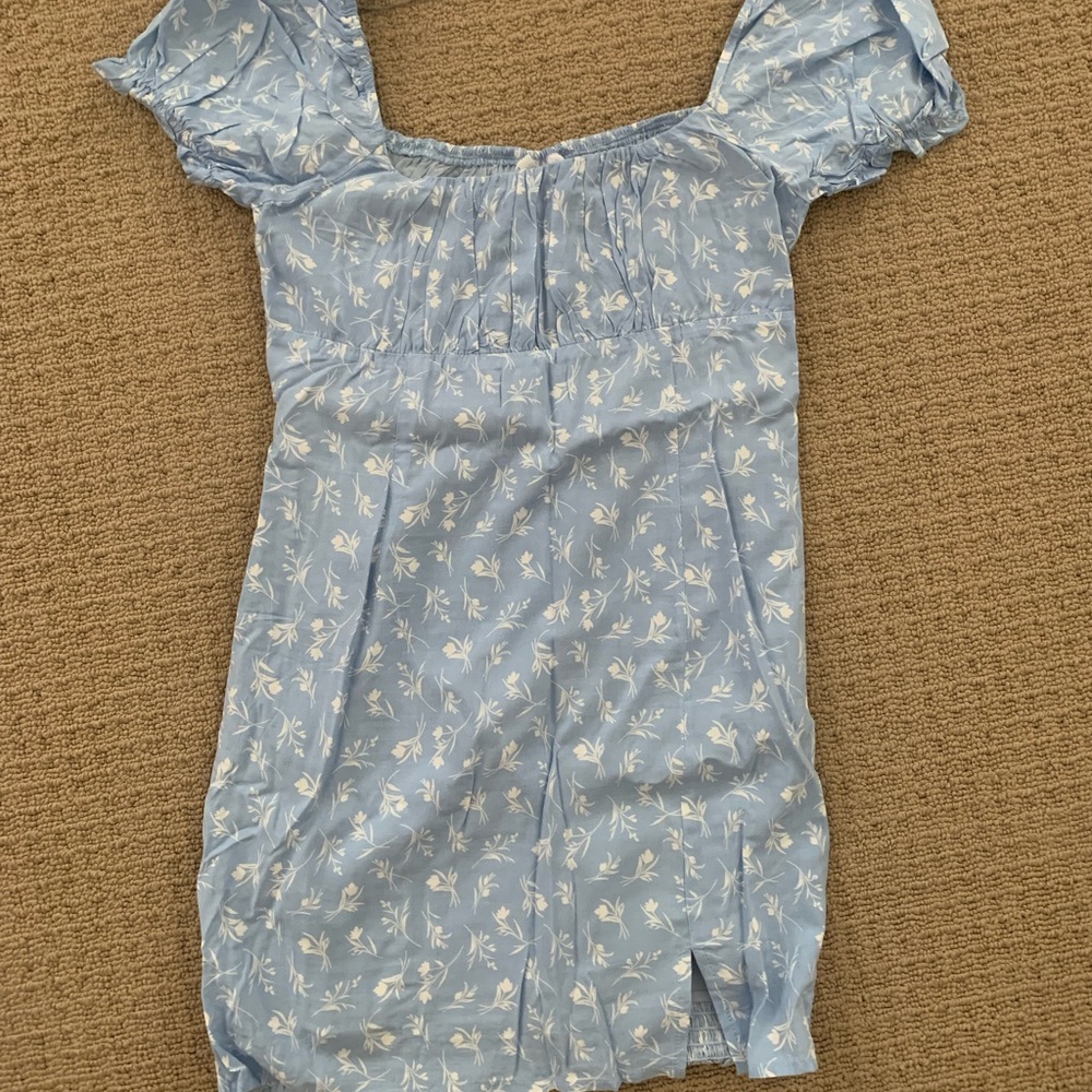 Princess Polly blue floral bodycon summer dress